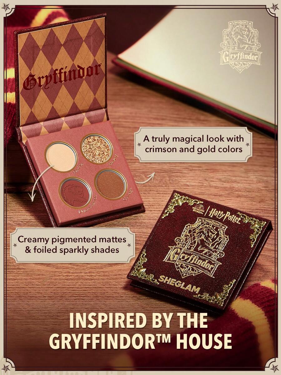 Paleta de Sombra 4 Cores Gryffindor Harry Potter