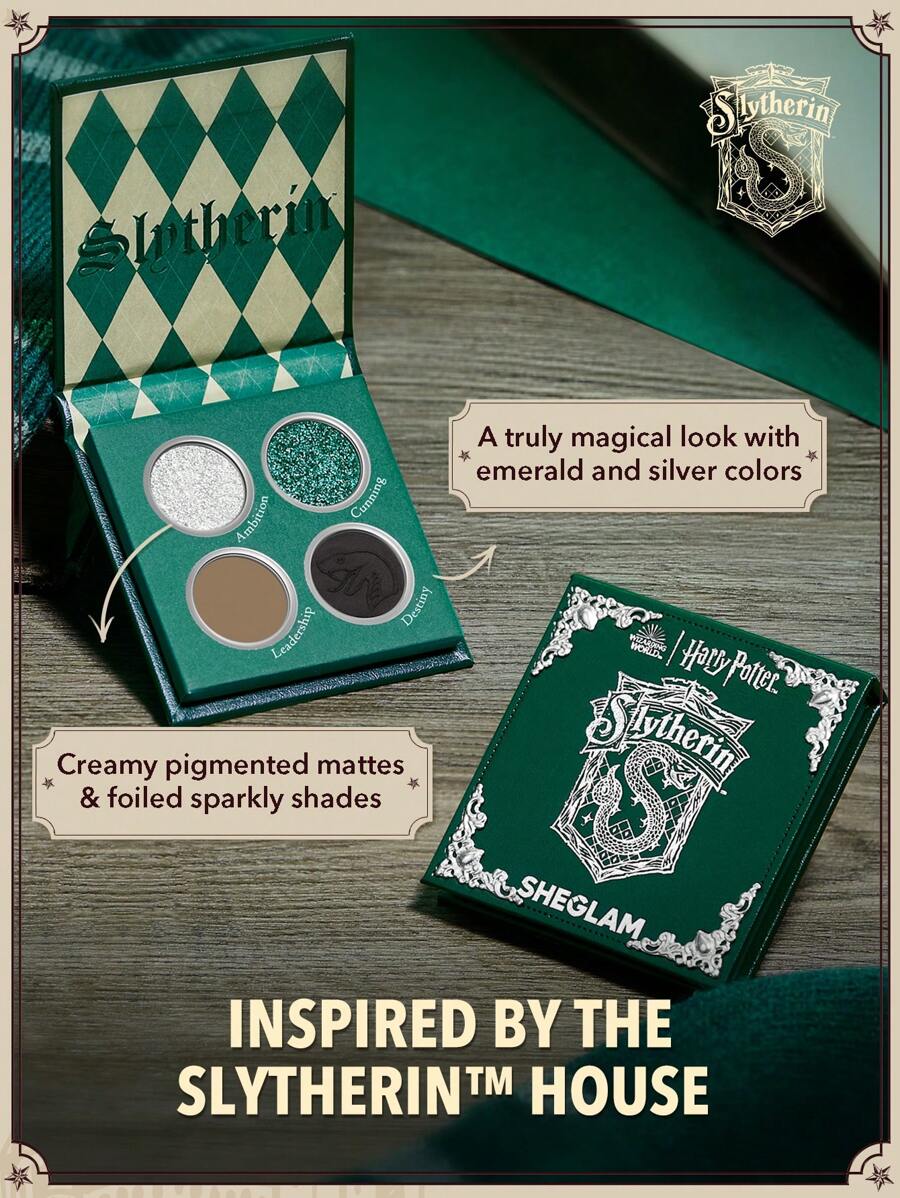 Paleta de Sombra 4 Cores Sonserina Harry Potter