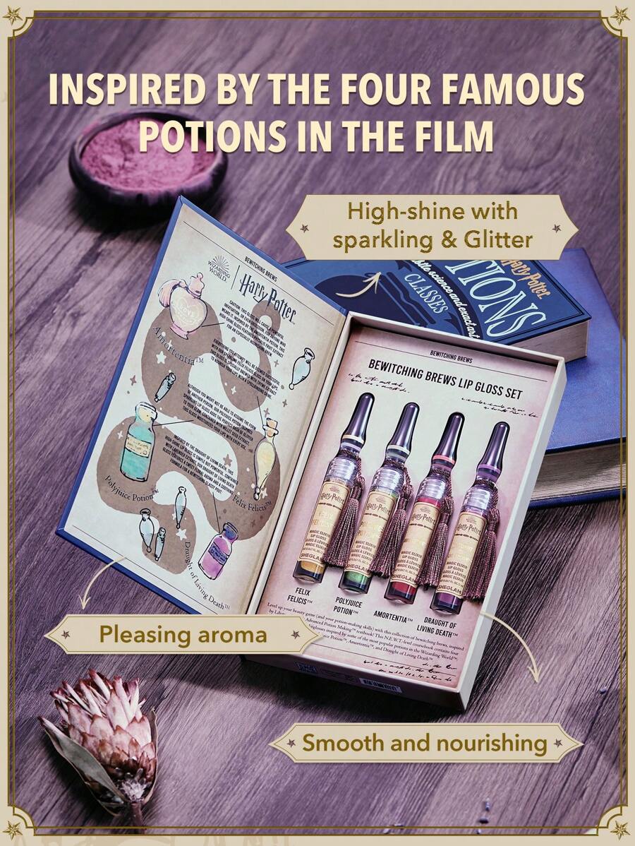 Poções Enfeitiçantes Conjunto De Brilho Labial 4 Peças Harry Potter