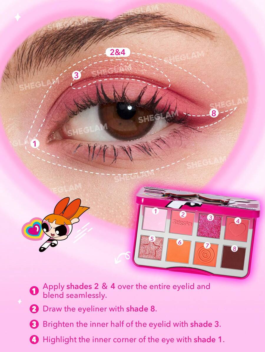 Paleta De Sombras Florziha As Meninas Super Poderosas