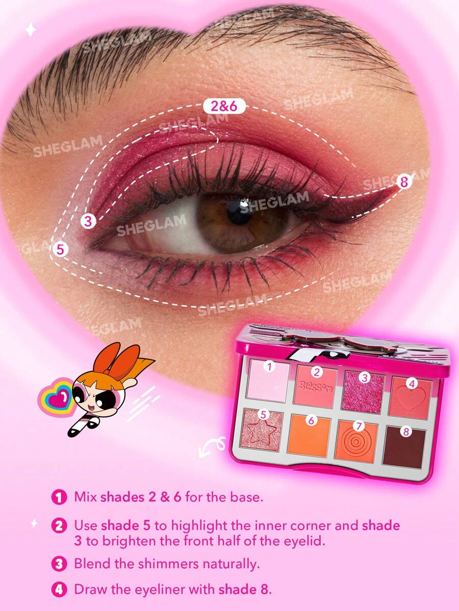Paleta De Sombras Florziha As Meninas Super Poderosas