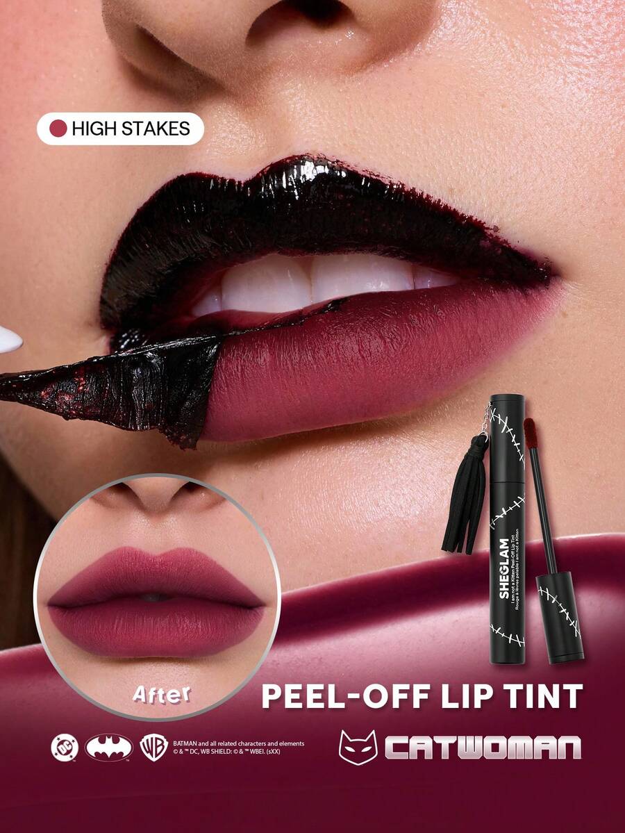 Apostas Altas Tinta Labial Removível Mulher Gato