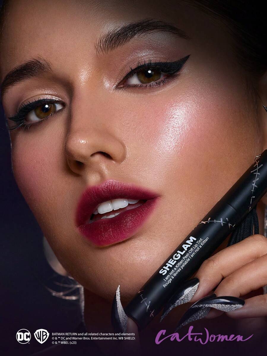 Apostas Altas Tinta Labial Removível Mulher Gato