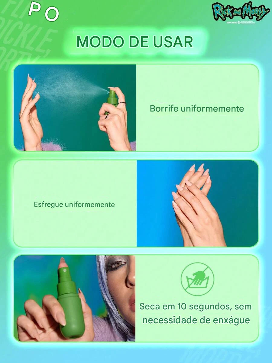 Pickle Rick Spray Higienizador De Mãos