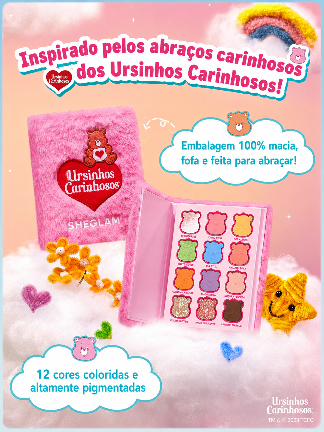 Coleção de Maquiagem Completa Ursinhos Carinhosos