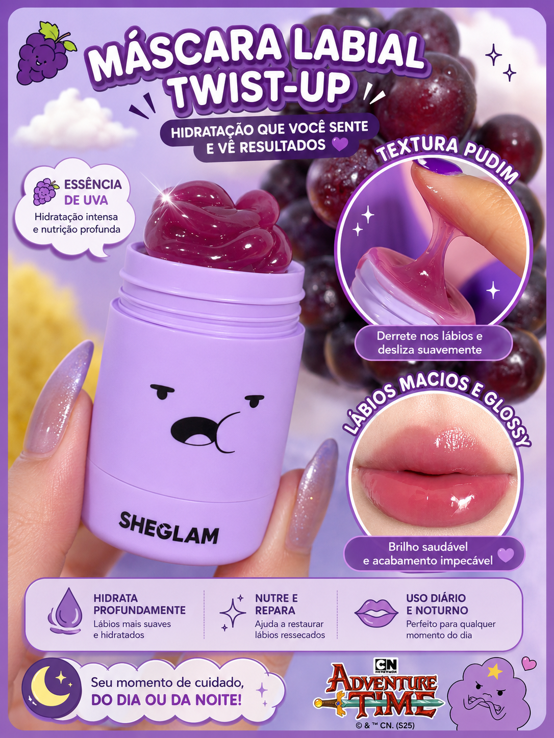 Oh My Glob Máscara Labial Colorida Hora de Aventura