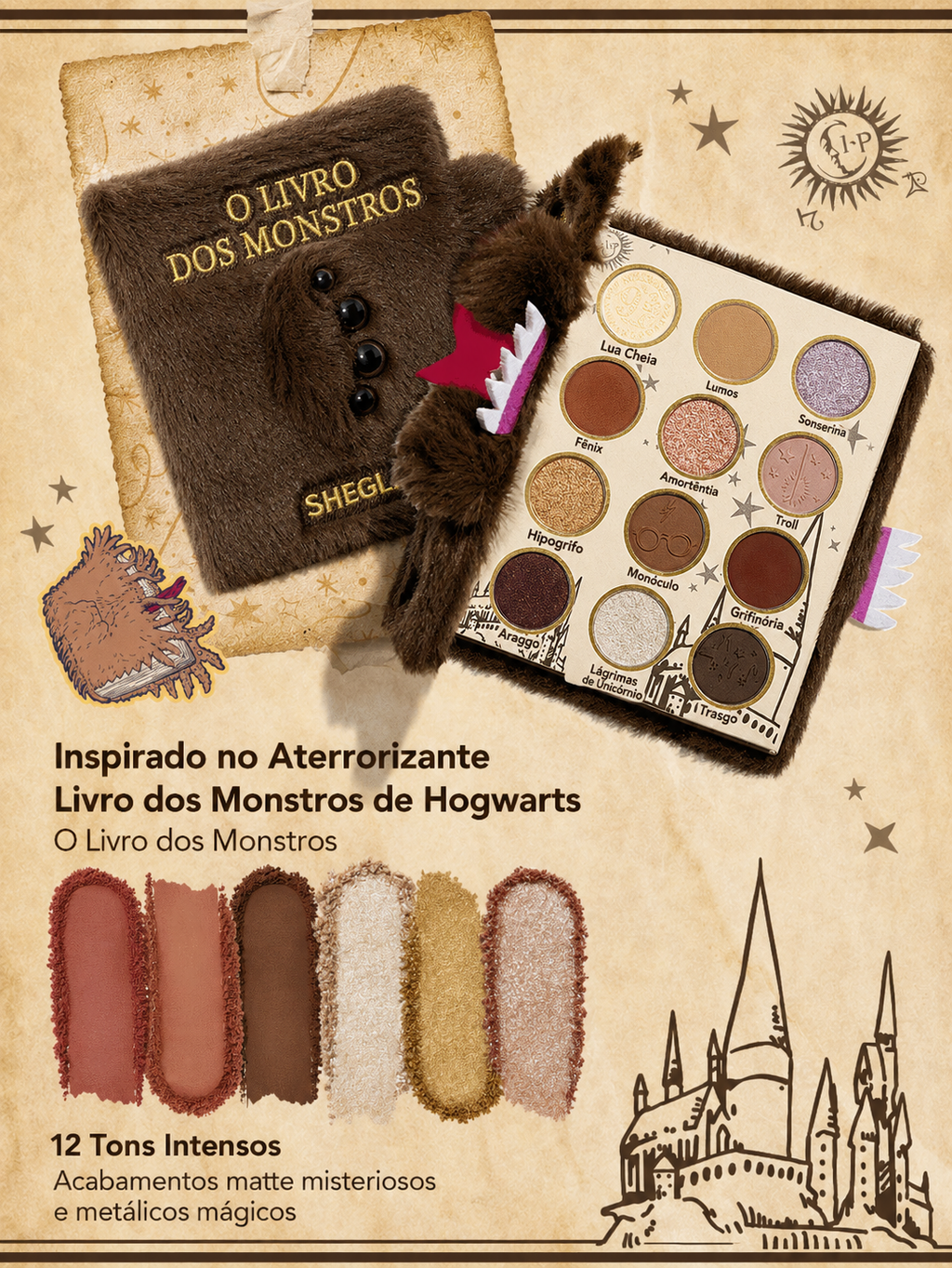 Paleta Livro dos Monstros Antiborrões Harry Potter