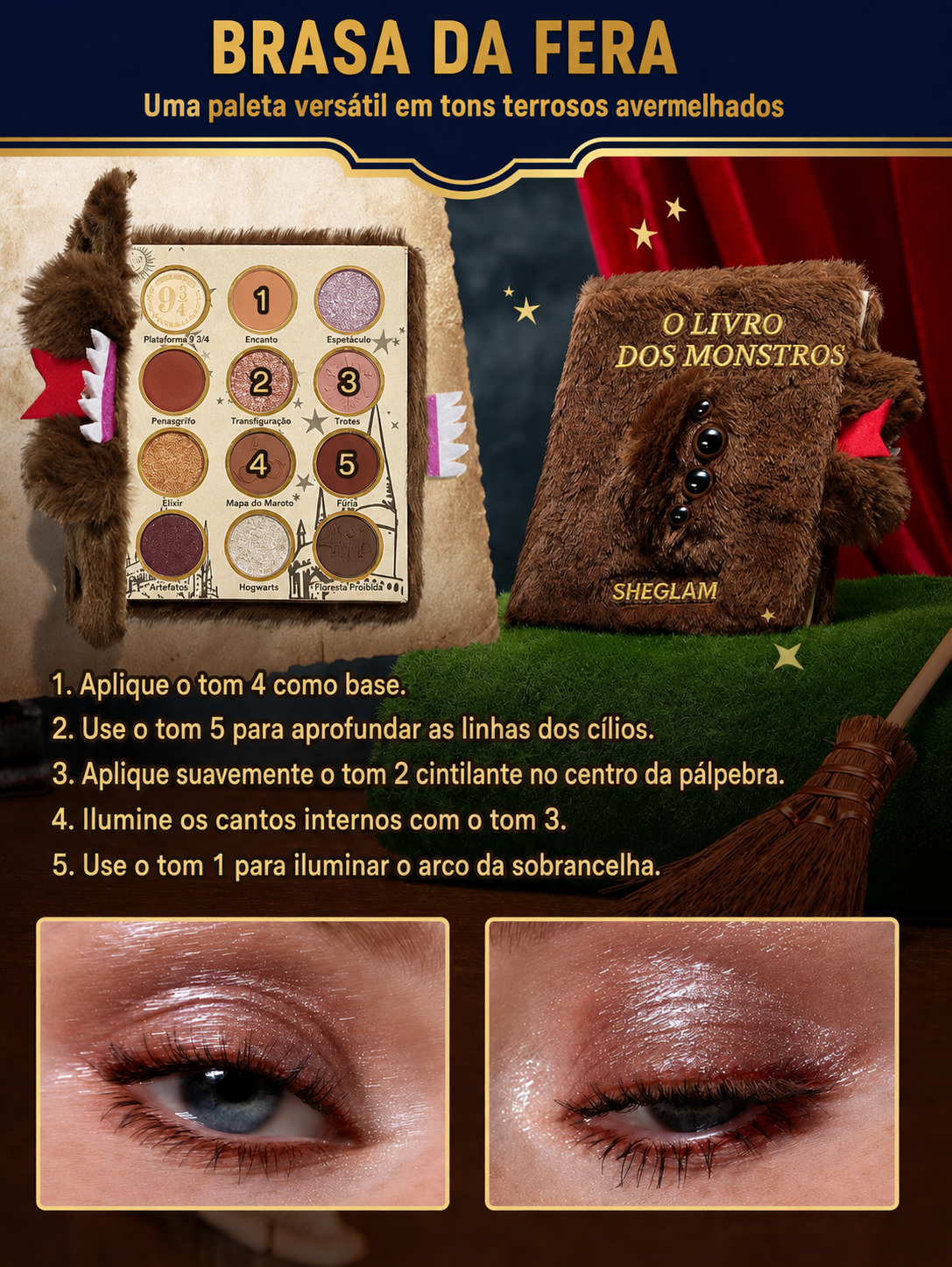 Paleta Livro dos Monstros Antiborrões Harry Potter
