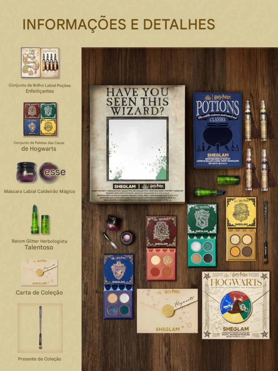 Coleção de Maquiagem Completa Harry Potter