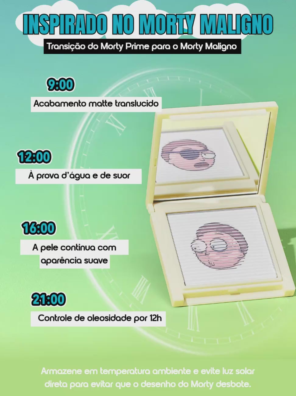 Morty Pó Fixador Translúcido